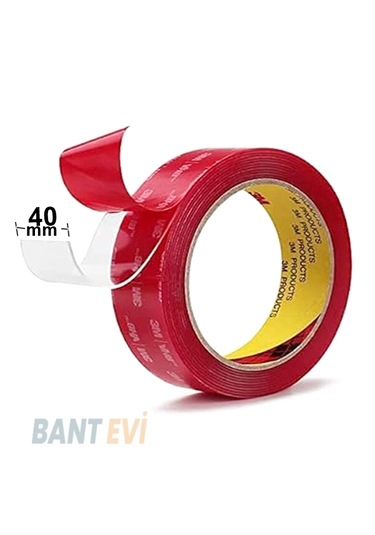 3m 4910f 40mmx2m Şeffaf Çift Taraflı Yüksek Montaj Bandı