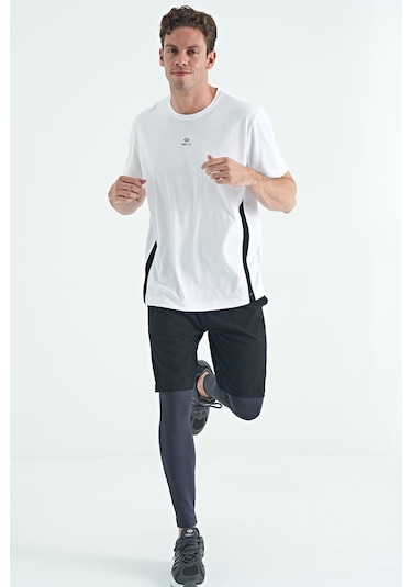 Tommy Life Antrasit Logo Baskılı Yüksel Bel Slim Fit Aktif Spor Erkek Tayt - 84989 Antrasit