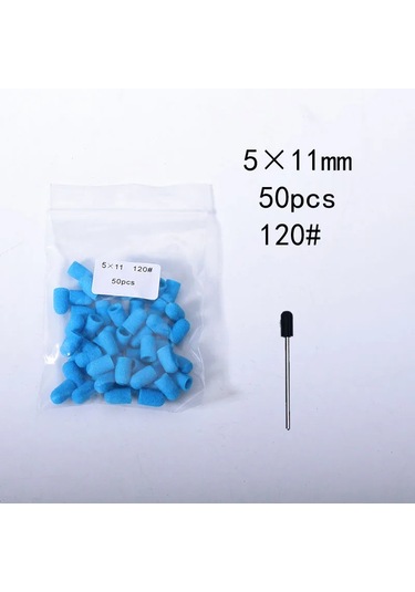 50 Adet Mavi Tırnak Zımpara Kapakları Tırnak Matkap Ucu 5 Boyutu Parlatma Tırnak Sanat Dönen Çapak Kaldırmak Sinekler Manikür Ekipmanları Aksesuarları Açık Yeşil