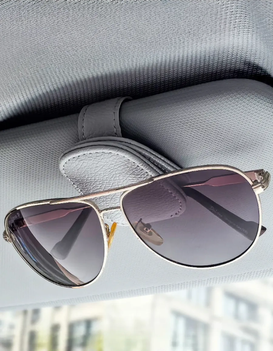 Fluffyshop Araba İçin Gözlük Tutucu, Siperlik Gözlük Askısı 438925381 Gri