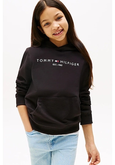 Unisex Çocuk Th Essential Hoodie Kapüşonlu Sweatshirt - Siyah Triple Black