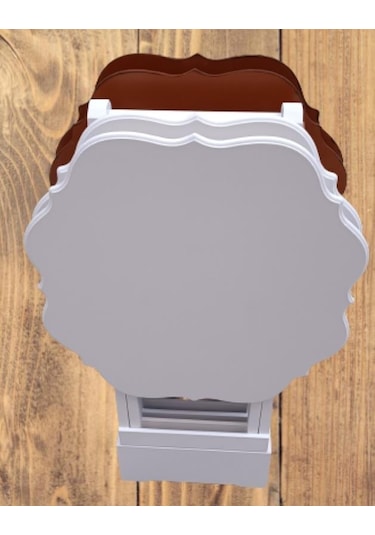 1448bng90092çanta Zigon Sehpa Yonca Dörtlü Model Ahşap Mdf Ceviz Ve Beyaz Renk Uyum El Yapım