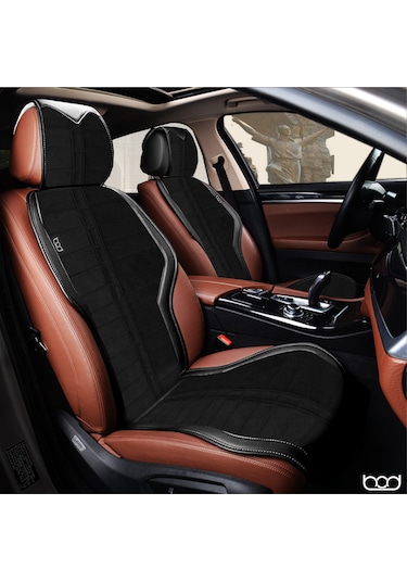 Bod Taytüyü Derili Oto Koltuk Koruyucu Kılıf Gediz Serisi Ön Arka Siyah