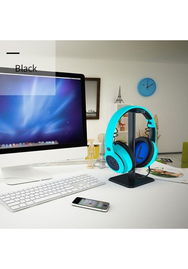 Yaleker Alüminyum Taşınabilir Kulaklık Tutucu: Çok Amaçlı, Uygun Tüm Kulaklıklara, Kaymazsız Taban, Kolay Montaj - Gümüş