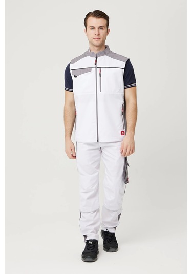 Allium Yazlık İş Ve Outdoor Yelek Beyaz-a.gri