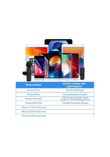 İphone Uyumlu İpad Uyumlu İçin K9 Kablosuz Yaka Mikrofonu, Kayıt İçin Kablosuz Mikrofon, Otomatik Senkronizasyonlu-1344