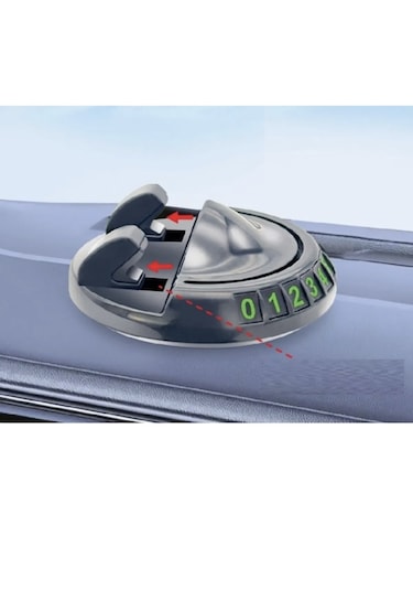 Point Araç İçi Telefon Tutuculu Numaratör Park Numarası Parkmatik Araba Numaratör Telefon Tutacağı Siyah