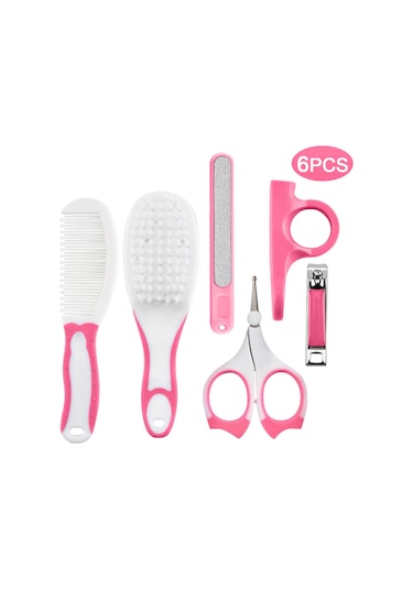 Suofeng Bebek Bakım Seti - 6 Parça Güvenli Tırnak Makası, Tarak Ve Fırça İçeren Yenidoğan Hijyen Kiti