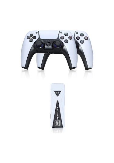 Y5 64gb Android Dual Pad 4k Game Stick - Beyaz