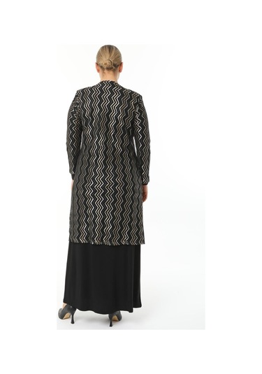 Büyük Beden 3149 Siyah Ceket Elbise Takım