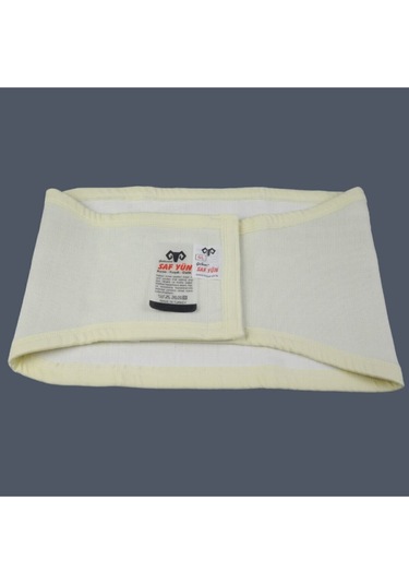 Saf Yün Ortopedik Angora Cırtlı Korse Krem