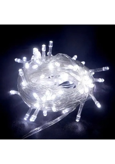 10m 100 Led Boncuk Lamba Beyaz Işık Çok Renkli