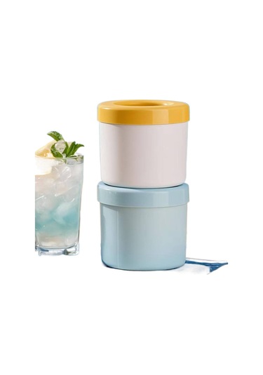 Snapbuy Ev Tipi 60 Küplük Buz Kabı-sıkılabilir Buz Kalıbı, Hızlı Donduran Buz Kovası Sarı