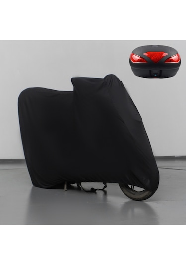 Kuba Filinta 200 Çantalı Siyah Kumaş Motosiklet Branda Motor Penye Branda