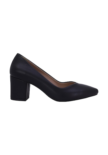 Hobby 26569 Hakiki Deri Stiletto Kadın Ayakkabı Siyah