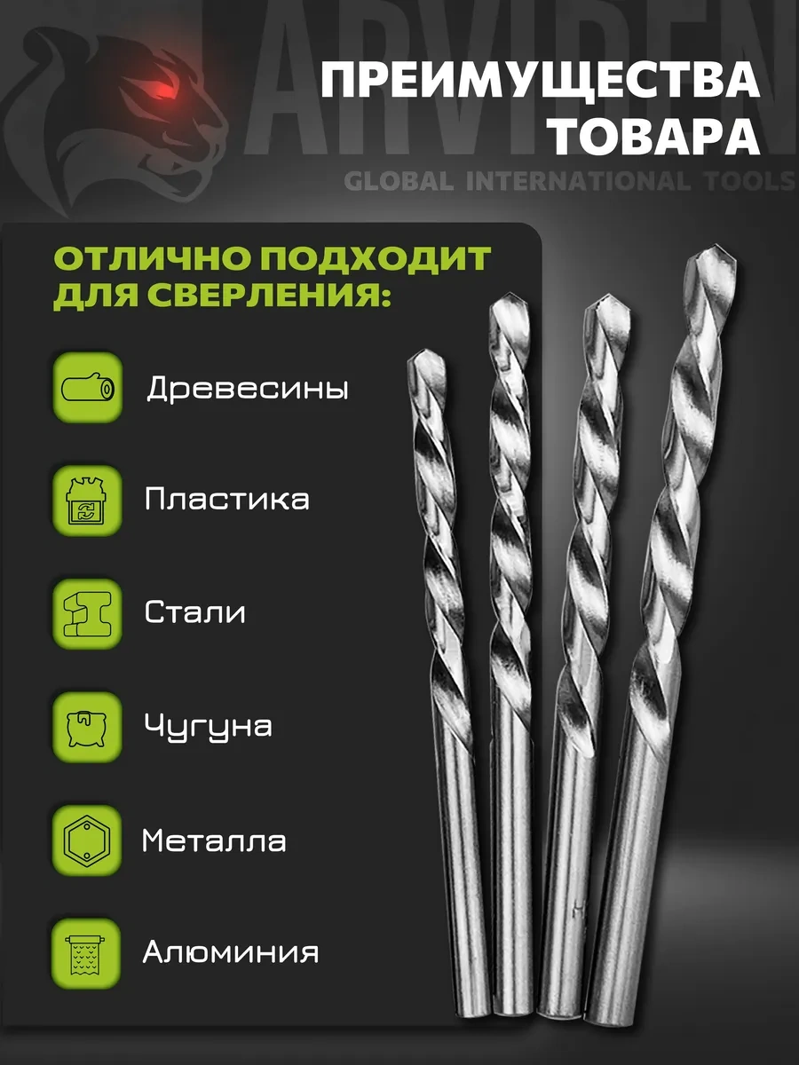 Arvıden Metal İçin Sert Alaşımlı Matkap Uçları Seti 19 Parça 300226104