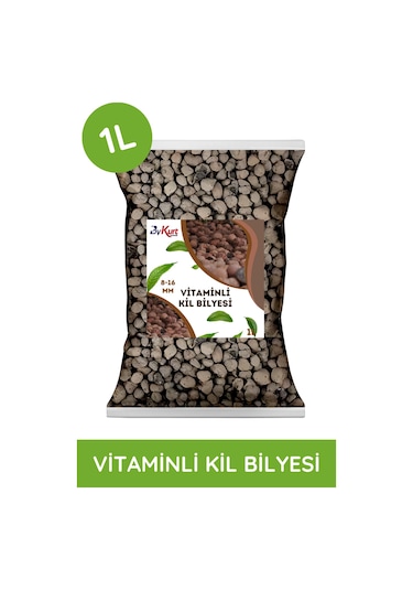 Bykurt 8-16mm Vitaminli Kil Bilyesi 1l Yüksek Su Tutma Drenaj Ve Köklendirme İçin İdeal 1 Litre