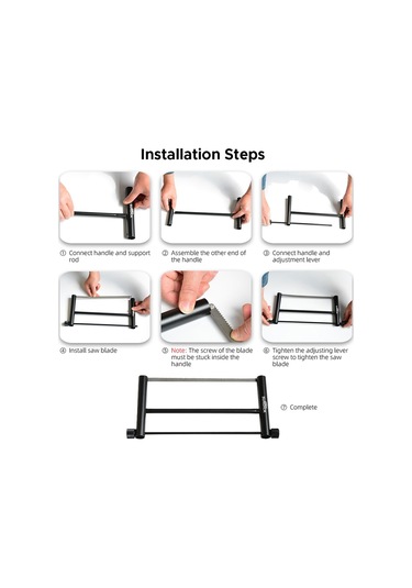 Sundick Alüminyum Alaşımlı Dikdörtgen El Testere Açık Katlanır Siyah