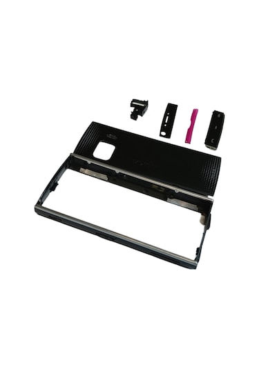 Nokia X6 Kapak Nokia X6-00 Uyumlu Siyah Ön Kapak Arka Kapak Tuş T