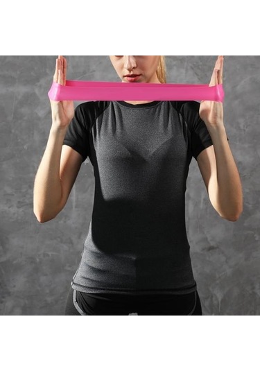 Pratik Direnç Bantları Yüksek Elastikiyet Kaymayı Önleyen Vücut Şekillendirme Pembe