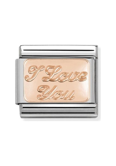 Composable Classic Dekoratif Link - Plakalar - Seni Seviyorum - 9k Rose Altın