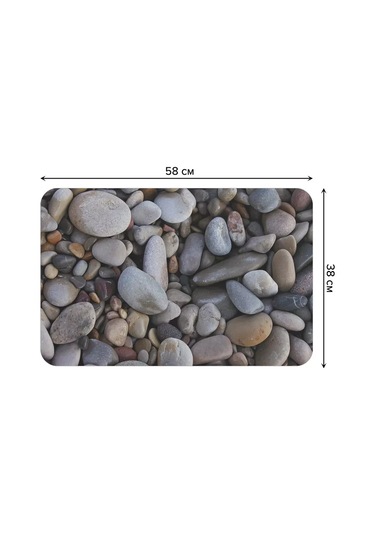 Joyarty Banyo Ve Tuvalet Paspası 58x38 Cm "deniz Çakılı" 241478636 Gri