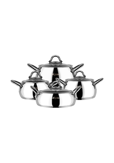 Aryıldız T\T Lizbon Çelik Tencere Set 8 Parça
