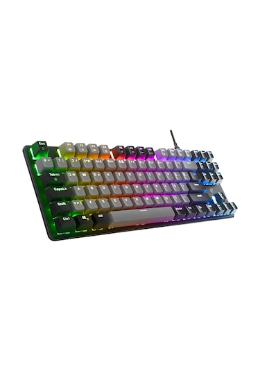 Acer Emachines Eak87 Rgb Mekanik Red Switch Tkl Oyuncu Klavyesi - Gri Siyah 87 Tuş Kompakt Gaming