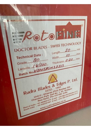 Rotofine Gravür Baskı Doktor Bıçağı 0.20Mmx10Mmx20M - Sıyırma Bıç