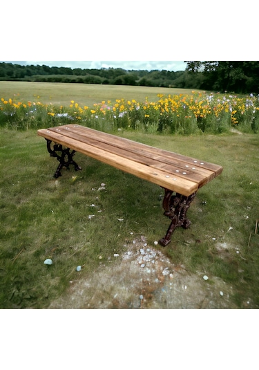 Motifli Döküm Oturma Bankı Arkalıksız 145cm-315
