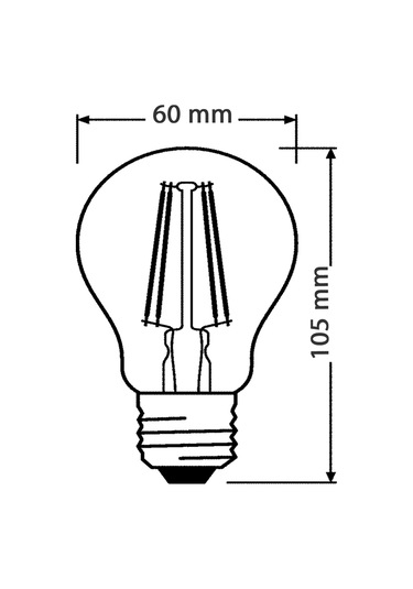 Osram Ledvalue 6,5W (60W) Rustik Led Ampul Sarı 2700K - E27 Duy