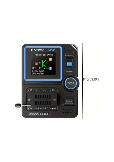 Fochsia Fnırsı Lcr-p1 Transistör Test Cihazı Kondansatör Direnç Diyot Transistör Testi Batarya Usb