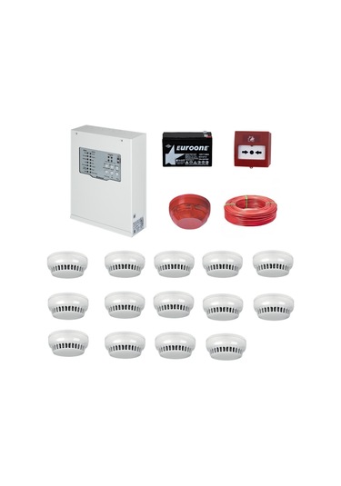 Teknim Yangın Alarm Sistemi Seti 14 Lü Kablo Dahil