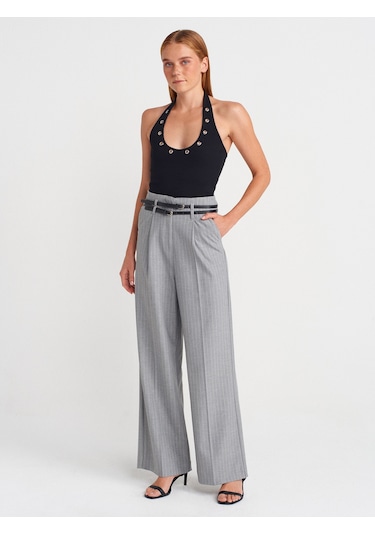 Dilvin 21162 Halter Yaka Top-siyah Siyah