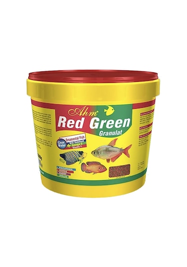 Ahm Red Green Granulat Balık Yemi 3 KG Kova