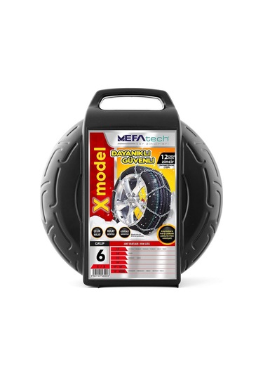 Mefatech X Model Oto Araba Anti Patinaj Takmatik Kar Zinciri 12mm No:6 3