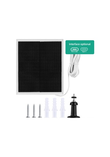 Springsun 10w Güneş Paneli - Güvenlik Kamerası Şarjı, Ip65 Su Geçirmez, 360 Derece Ayarlanabilir, 3m Usb/type-c Kablo