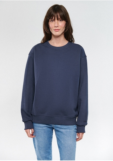 Mavi - Bisiklet Yaka Lacivert Basic Sweatshirt 1610198-70726 Lacivert