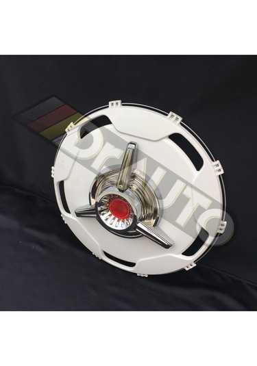 22.5 İnç Büyük Model Kırmızı Fırfırlı Jant Kapağı 4'lü Takım