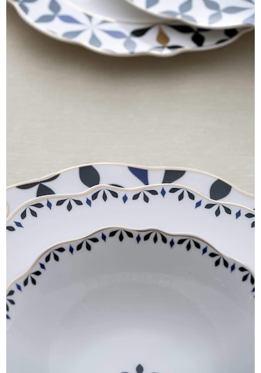 Lorenzo 6 Kişilik 24 Parça Yemek Takımı Renkli