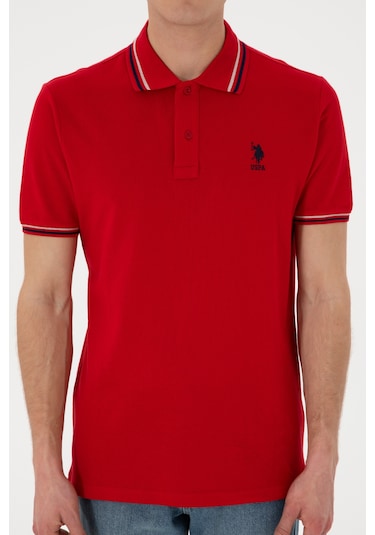 U.s. Polo Assn. Erkek Kırmızı Tişört Basic 50306011-vr030 Kırmızı