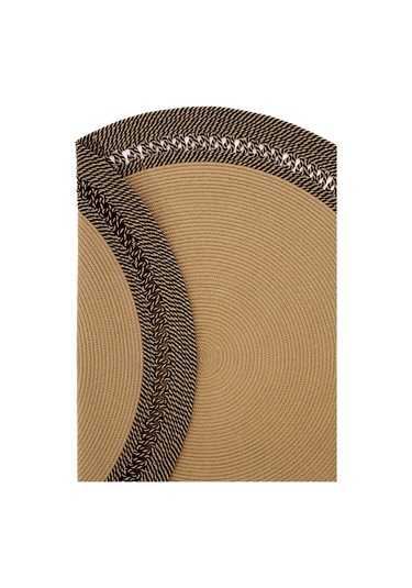 Cool Halı Luke 872 Siyah Yuvarlak Halı Bohem Örgü Hasır Kilim Dekoratif Mutfak Balkon Banyo Halısı