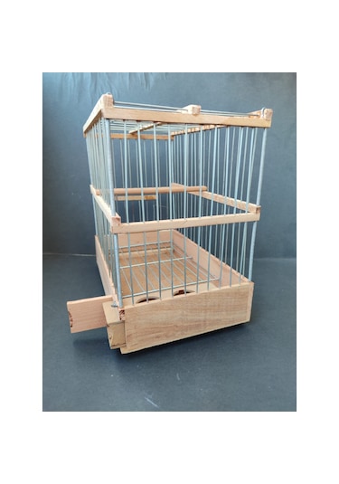 Çotanaklar Kafes Ahşap Tel Geçme Izgaralı Kafes 28 x 27 x 17 CM