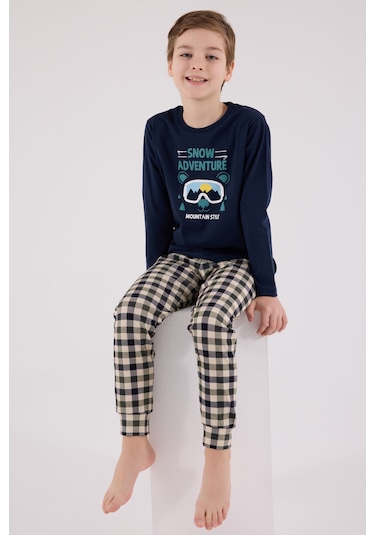 Arnetta Erkek Çocuk Lacivert Pijama Takımı Ar3511-c-v1