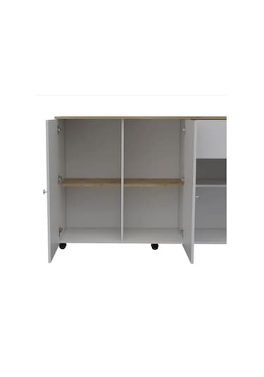 NEŞE MUTFAK ADASI - BEYAZ-120 CM Atlantik Çam - Beyaz