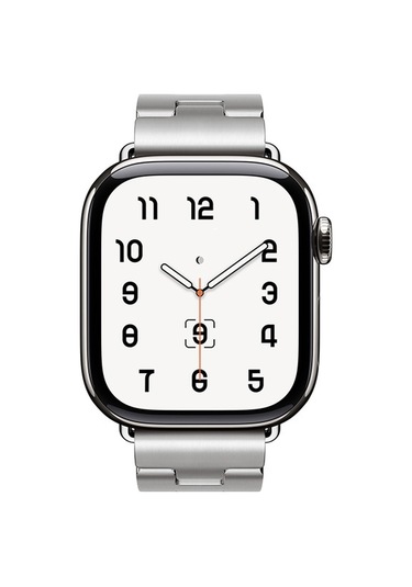 iOs Watch Uyumlu  42mm Zore Krd-125 Metal Kordon Strap Kayış-siyah