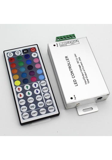 "44 Tuşlu Uzaktan Kumandalı Led24a Rgb Işık Şeridi Dimmer, 12v/24v İle Uyumlu" RGB