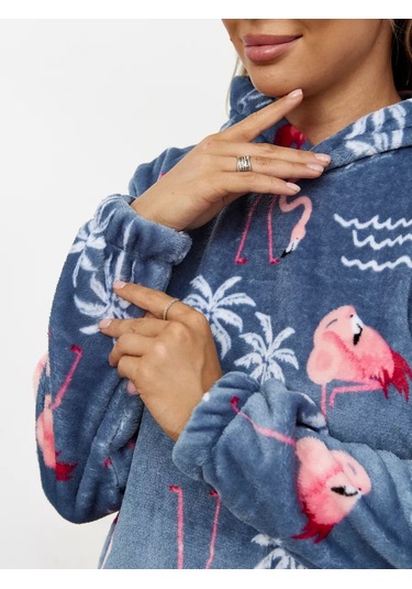 Siti Teks Üşütmeyen Ev Pijama Takımı 36103006 Mavi