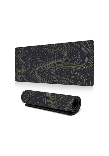 Cbtx 300 X 700 X 3mm Soyut Sıvı Desenli Mouse Mat Kaymaz Kauçuk Mouse Pad - Stil O