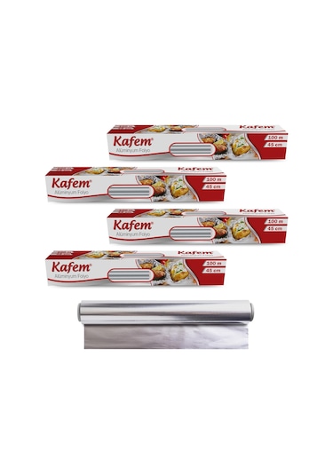 Kafem Aluminyum Folyo 45 CM x 100 M 10mic 4 Paket